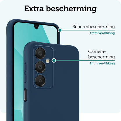 Forterra Samsung A16 Hoesje Siliconen Backcover Lichtgewicht - Donkerblauw