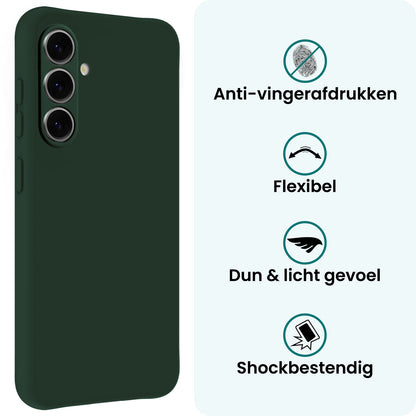Forterra Samsung A37 Hoesje Siliconen Backcover Lichtgewicht - Donkergroen