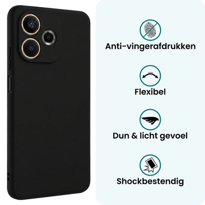 Forterra OPPO A5 Pro Hoesje Siliconen Backcover Lichtgewicht - Zwart