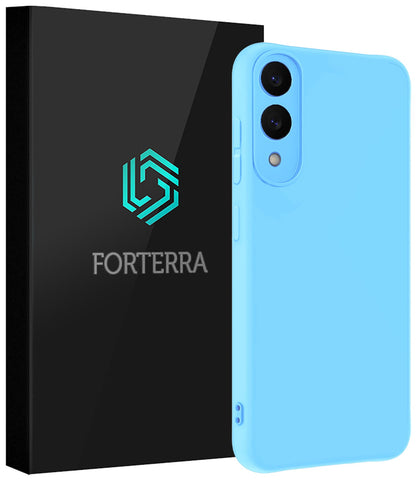 Forterra Samsung S25 Edge Hoesje Siliconen Backcover Lichtgewicht - Lichtblauw