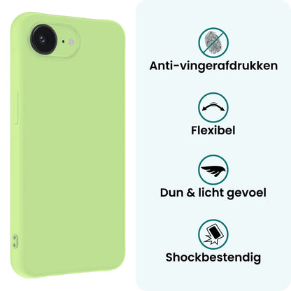 Forterra iPhone 16e Hoesje Siliconen Backcover Lichtgewicht - Groen