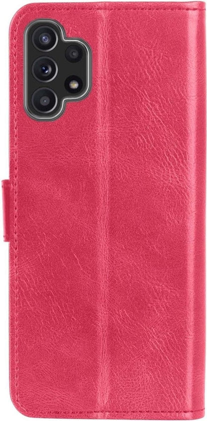 Forterra Samsung A32 5G Hoesje Bookcase Cover met Kaarthouder - Donkerroze