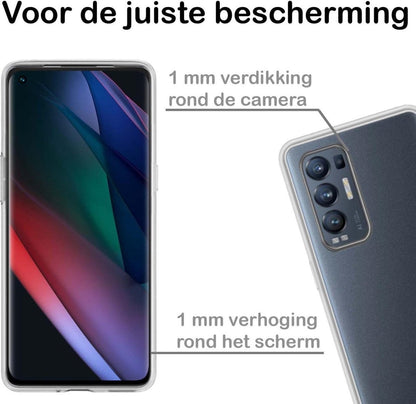 Forterra OPPO Find X3 Neo Hoesje Siliconen Backcover Lichtgewicht - Transparant