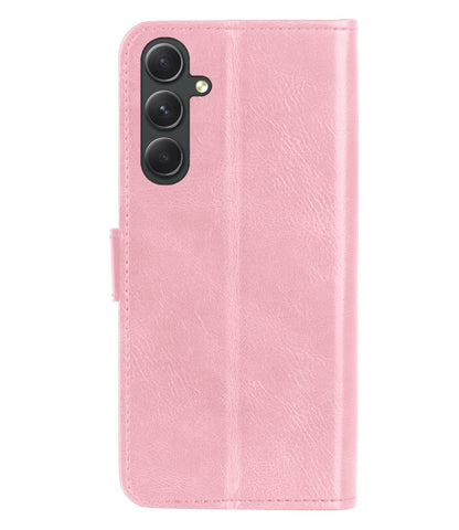 Forterra Samsung A54 Hoesje Bookcase Cover met Kaarthouder - Lichtroze