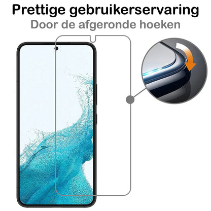 Forterra Samsung S22 Plus Screenprotector Gehard Glas - Anti-kras