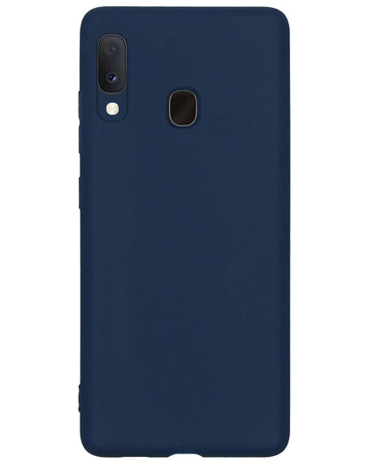 Forterra Samsung A20e Hoesje Siliconen Backcover Lichtgewicht - Donkerblauw