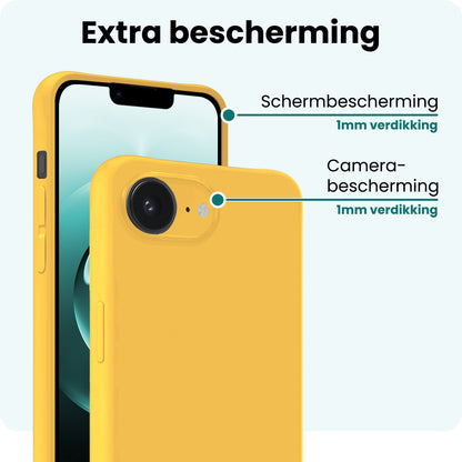 Forterra iPhone 16e Hoesje Siliconen Backcover Lichtgewicht - Geel