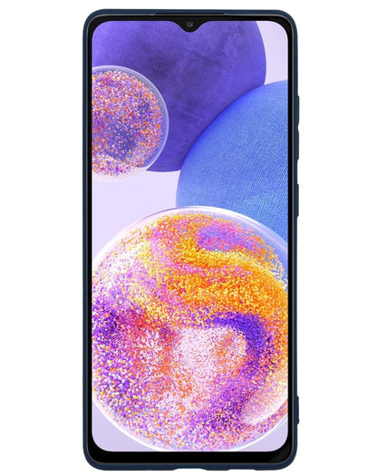 Forterra Samsung A23 Hoesje Siliconen Backcover Lichtgewicht - Donkerblauw