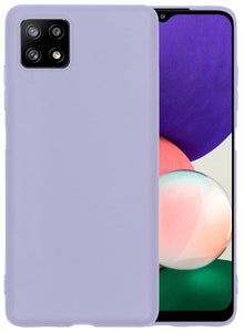 Forterra Samsung A22 4G Hoesje Siliconen Backcover Lichtgewicht - Lila