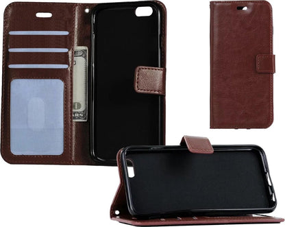Forterra iPhone 5/5s/5SE Hoesje Bookcase Cover met Kaarthouder - Bruin
