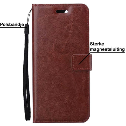 Forterra Samsung S21 FE Hoesje Bookcase Cover met Kaarthouder - Bruin