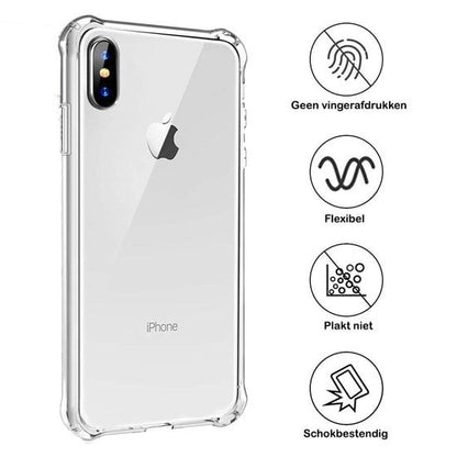 Forterra iPhone X Hoesje Shockproof Backcover Siliconen - Transparant