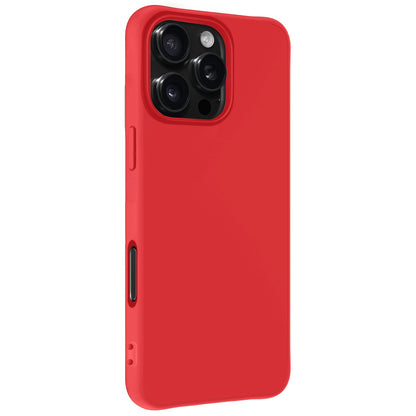 Forterra iPhone 16 Pro Hoesje Siliconen Backcover Lichtgewicht - Rood