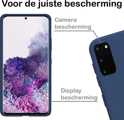 Forterra Samsung S20 Hoesje Siliconen Backcover Lichtgewicht - Donkerblauw