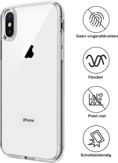 Forterra iPhone Xs Hoesje Siliconen Backcover Lichtgewicht - Transparant
