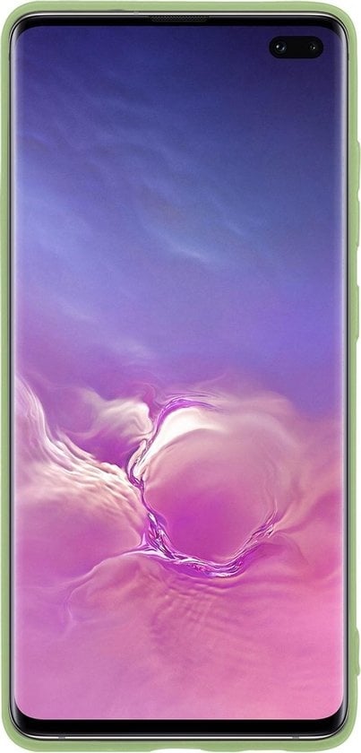 Forterra Samsung S10 Hoesje Siliconen Backcover Lichtgewicht - Groen