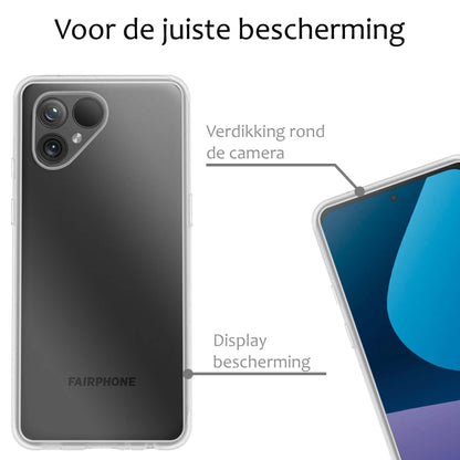Forterra Fairphone 5 Hoesje Siliconen Backcover Lichtgewicht - Transparant