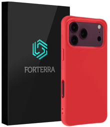 Forterra iPhone 18 Pro Max Hoesje Siliconen Backcover Lichtgewicht - Rood