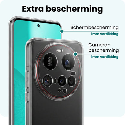 Forterra Xiaomi 15 Ultra Hoesje Siliconen Backcover Lichtgewicht - Transparant