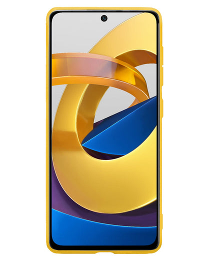 Forterra Xiaomi Poco M4 Pro 5G Hoesje Siliconen Backcover Lichtgewicht - Geel