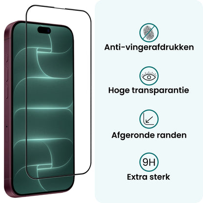 Forterra iPhone 18 Pro Max Screenprotector Gehard Glas met Installatieframe
