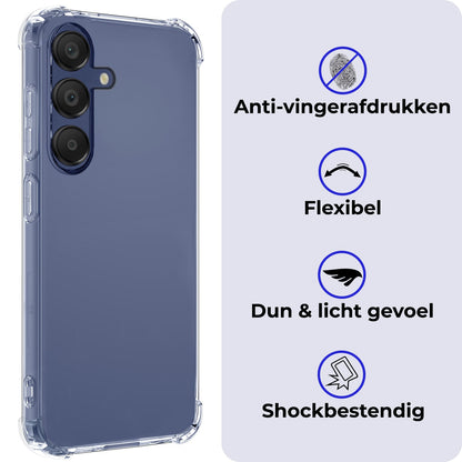 Forterra Samsung A15 Hoesje Shockproof Backcover Siliconen - Transparant