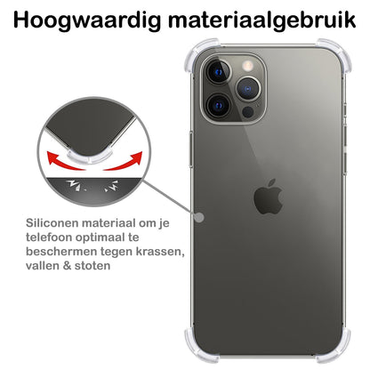 Forterra iPhone 13 Pro Hoesje Shockproof Backcover Siliconen - Transparant