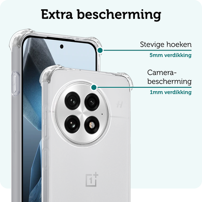 Forterra OnePlus 13R Hoesje Shockproof Backcover Siliconen - Transparant