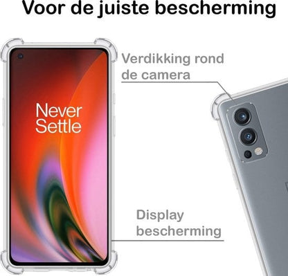 Forterra OnePlus Nord 2 Hoesje Shockproof Backcover Siliconen - Transparant