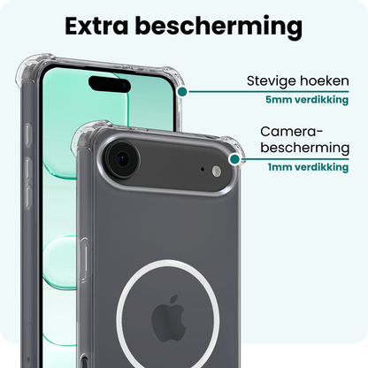 Forterra iPhone Air Hoesje Geschikt voor Magsafe Backcover Shockproof - Transparant