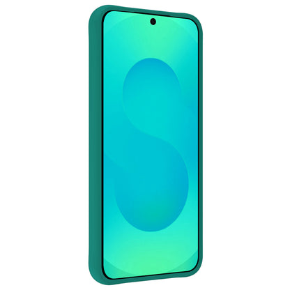 Forterra Samsung S25 Edge Hoesje Siliconen Backcover Lichtgewicht - Donkergroen