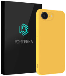 Forterra iPhone 16e Hoesje Siliconen Backcover Lichtgewicht - Geel