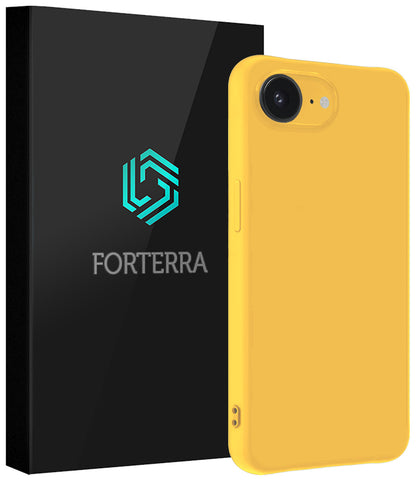 Forterra iPhone 16e Hoesje Siliconen Backcover Lichtgewicht - Geel