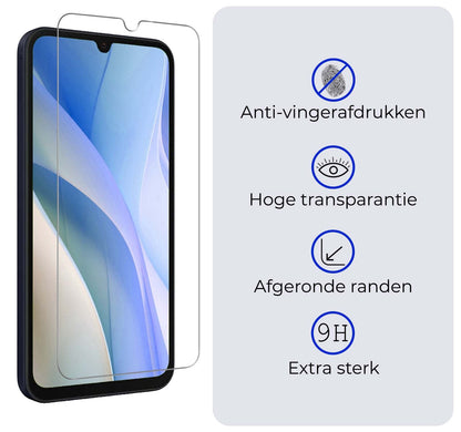 Forterra Samsung A15 Screenprotector Gehard Glas - Anti-kras