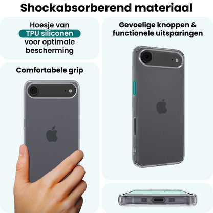 Forterra iPhone Air Hoesje Siliconen Backcover Lichtgewicht - Transparant
