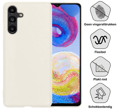 Forterra Samsung A04s Hoesje Siliconen Backcover Lichtgewicht - Wit