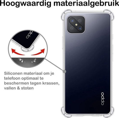 Forterra OPPO Reno4 Z 5G Hoesje Shockproof Backcover Siliconen - Transparant