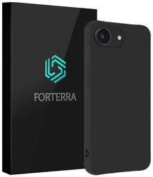 Forterra iPhone 16e Hoesje Siliconen Backcover Lichtgewicht - Zwart