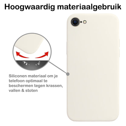 Forterra iPhone SE 2022 Hoesje Siliconen Backcover Lichtgewicht - Wit
