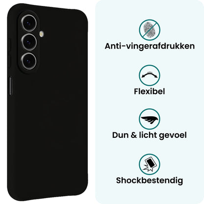 Forterra Samsung A27 Hoesje Siliconen Backcover Lichtgewicht - Zwart