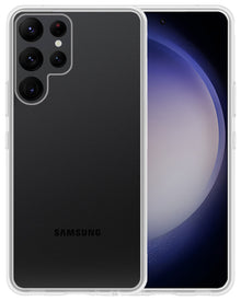 Forterra Samsung S23 Ultra Hoesje Siliconen Backcover Lichtgewicht - Transparant