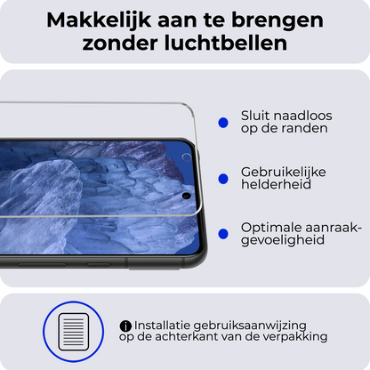 Forterra Google Pixel 8a Screenprotector Gehard Glas - Anti-kras