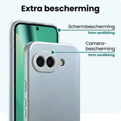 Forterra Google Pixel 10a Hoesje Siliconen Backcover Lichtgewicht - Lichtblauw