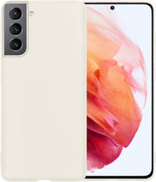 Forterra Samsung S21 Hoesje Siliconen Backcover Lichtgewicht - Wit