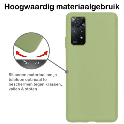 Forterra Xiaomi Redmi Note 11s Hoesje Siliconen Backcover Lichtgewicht - Groen