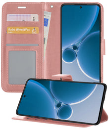 Forterra OnePlus Nord 3 Hoesje Bookcase Cover met Kaarthouder - Rosé goud