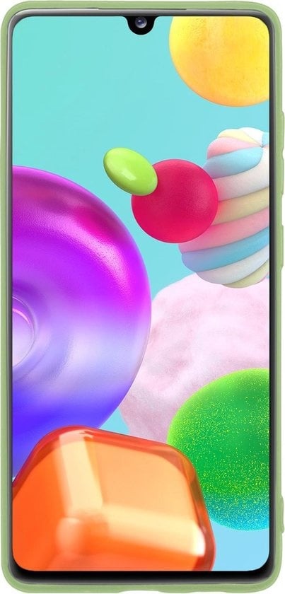 Forterra Samsung A41 Hoesje Siliconen Backcover Lichtgewicht - Groen