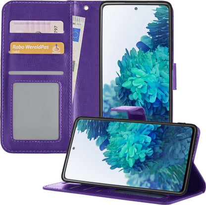 Forterra Samsung S20 FE Hoesje Bookcase Cover met Kaarthouder - Paars