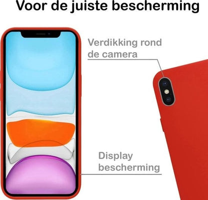 Forterra iPhone X Hoesje Siliconen Backcover Lichtgewicht - Rood