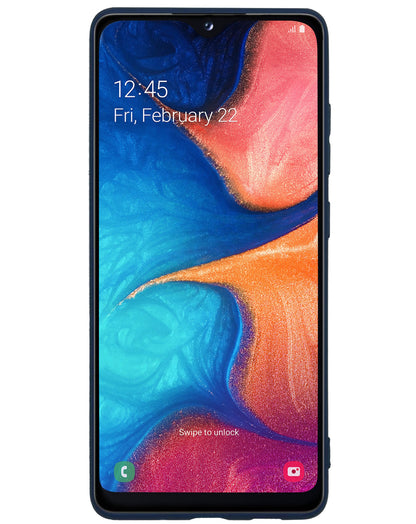 Forterra Samsung A20e Hoesje Siliconen Backcover Lichtgewicht - Donkerblauw